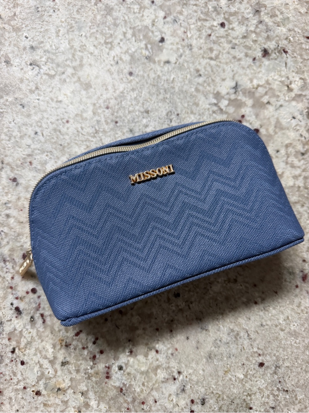 Missoni Makeup Bag Delta One Clutch Blue Chevron